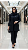 مانتو شلوار زنانه مازراتی گرم بالا وارداتی یاقوت تا سایز ۵۴