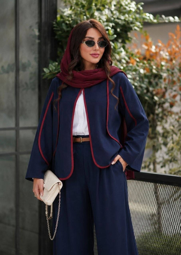 کت وشلوار نوار دوزی لنین ایرانی می لین