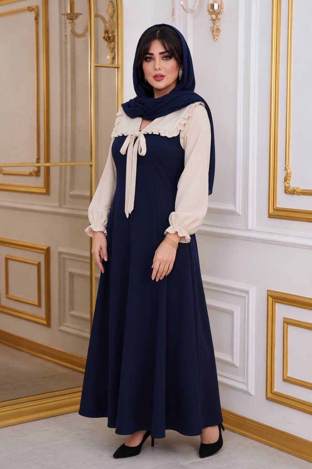 پیراهن مازراتی بلند مدل تزمه