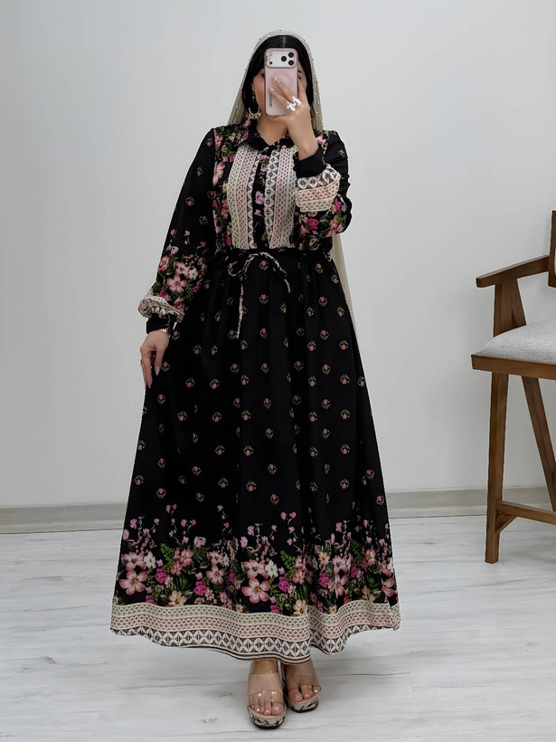 پیراهن ساحلی نخ فلور لاله