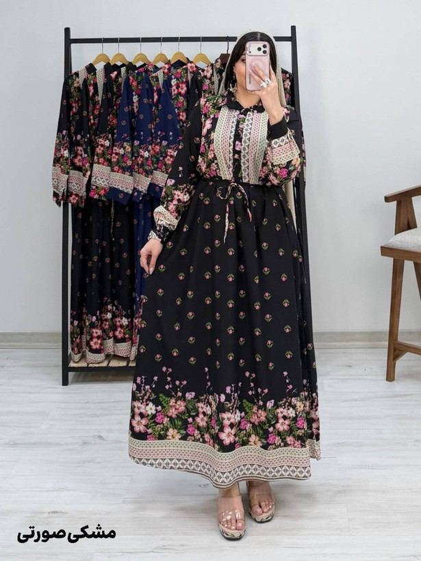پیراهن ساحلی نخ فلور لاله