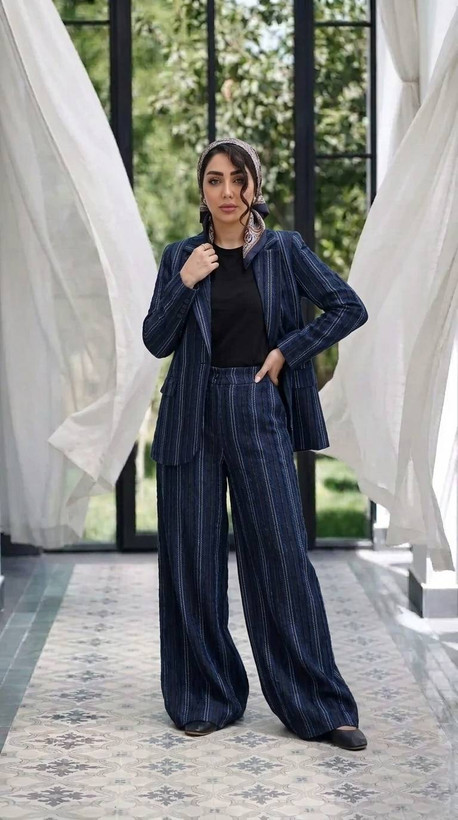 ست زنانه کت شلوار ژاکارد ترک اعلا رخساره