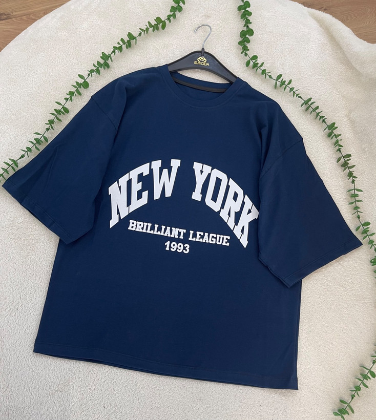 تیشرت باکسی سوپر پنبه NEW YORK