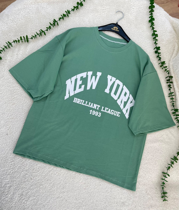 تیشرت باکسی سوپر پنبه NEW YORK