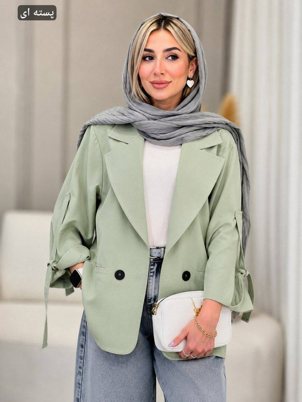 مانتو آستین سگگ کتان لنین نچرال اعلا هاتف