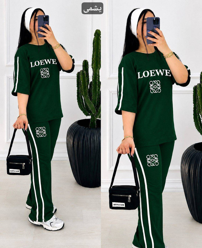 ست تیشرت شلوار سوپر اسپانبا کیفیت فول کش loewe