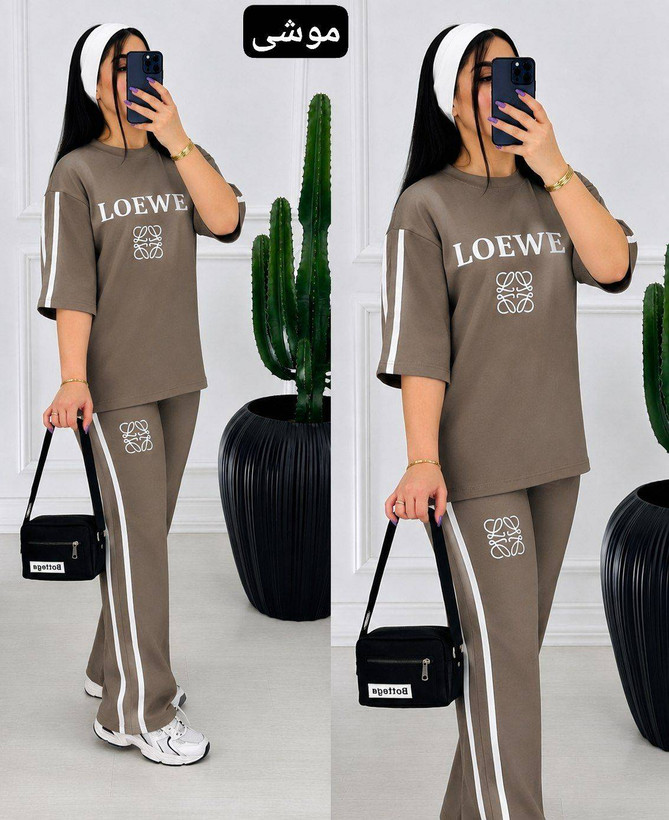 ست تیشرت شلوار سوپر اسپانبا کیفیت فول کش loewe