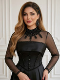 ماکسی زیبا و خاص ساتن آمریکایی سنگ دوزی و تور الیزابت