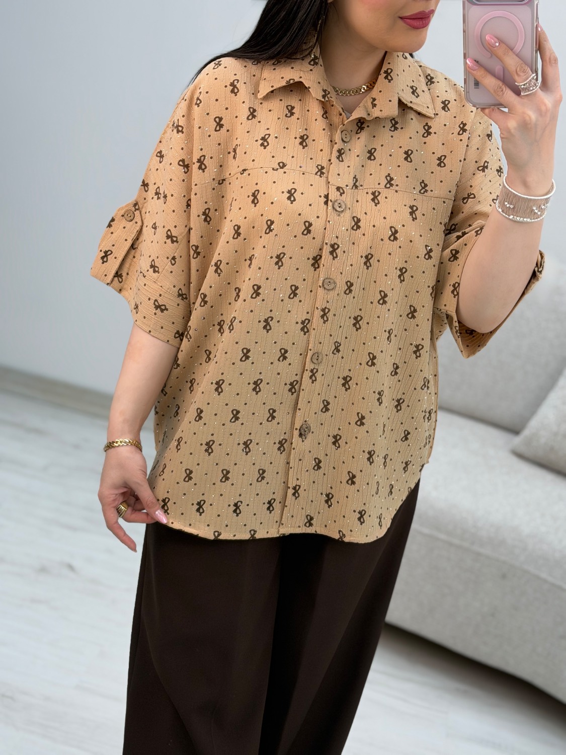 شومیز پانچ باکسی کراش ایوا روشنک