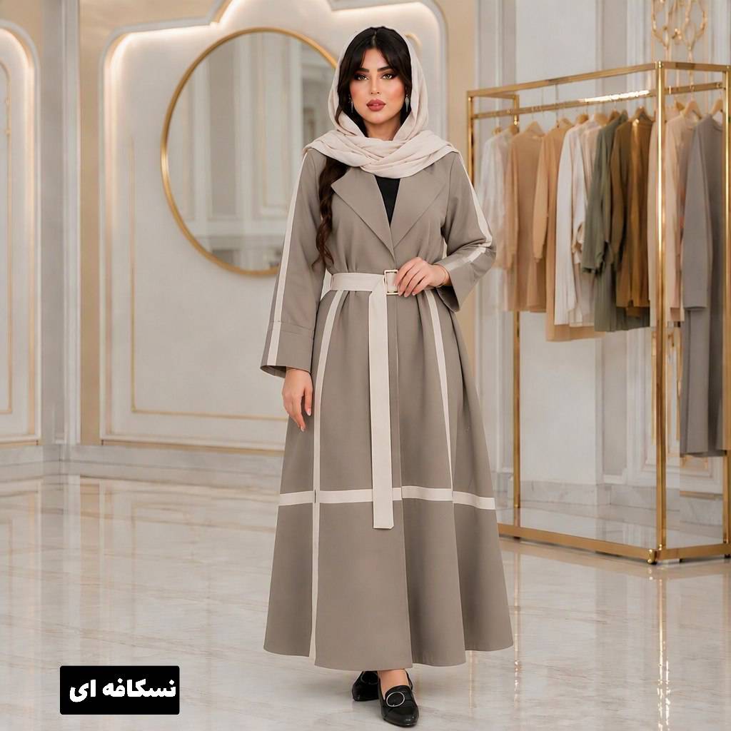 مانتو زنانه بلند بزیاق مدل شعله