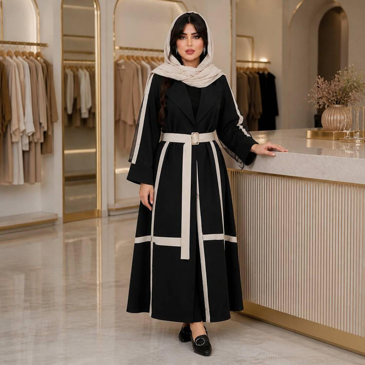 مانتو زنانه بلند بزیاق مدل شعله