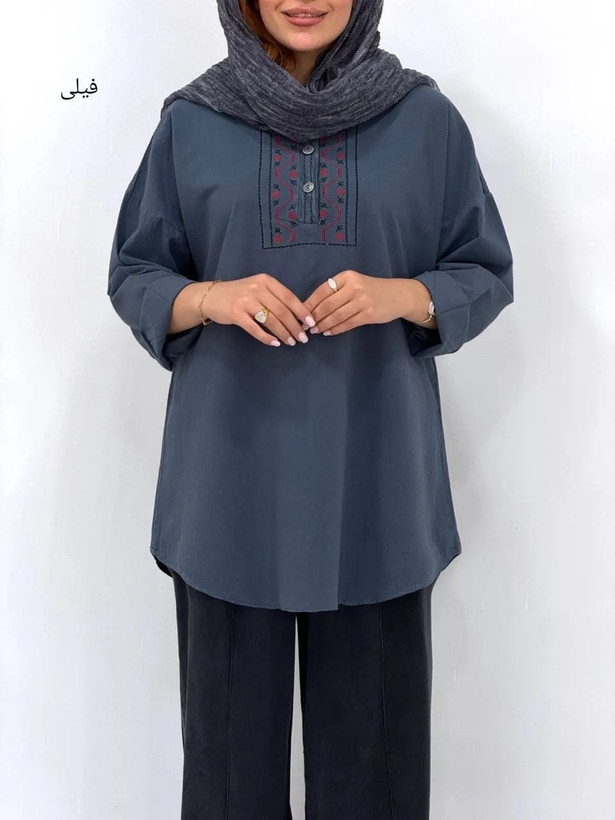 تونیک زنانه الیاف لنین مدل هیلارا