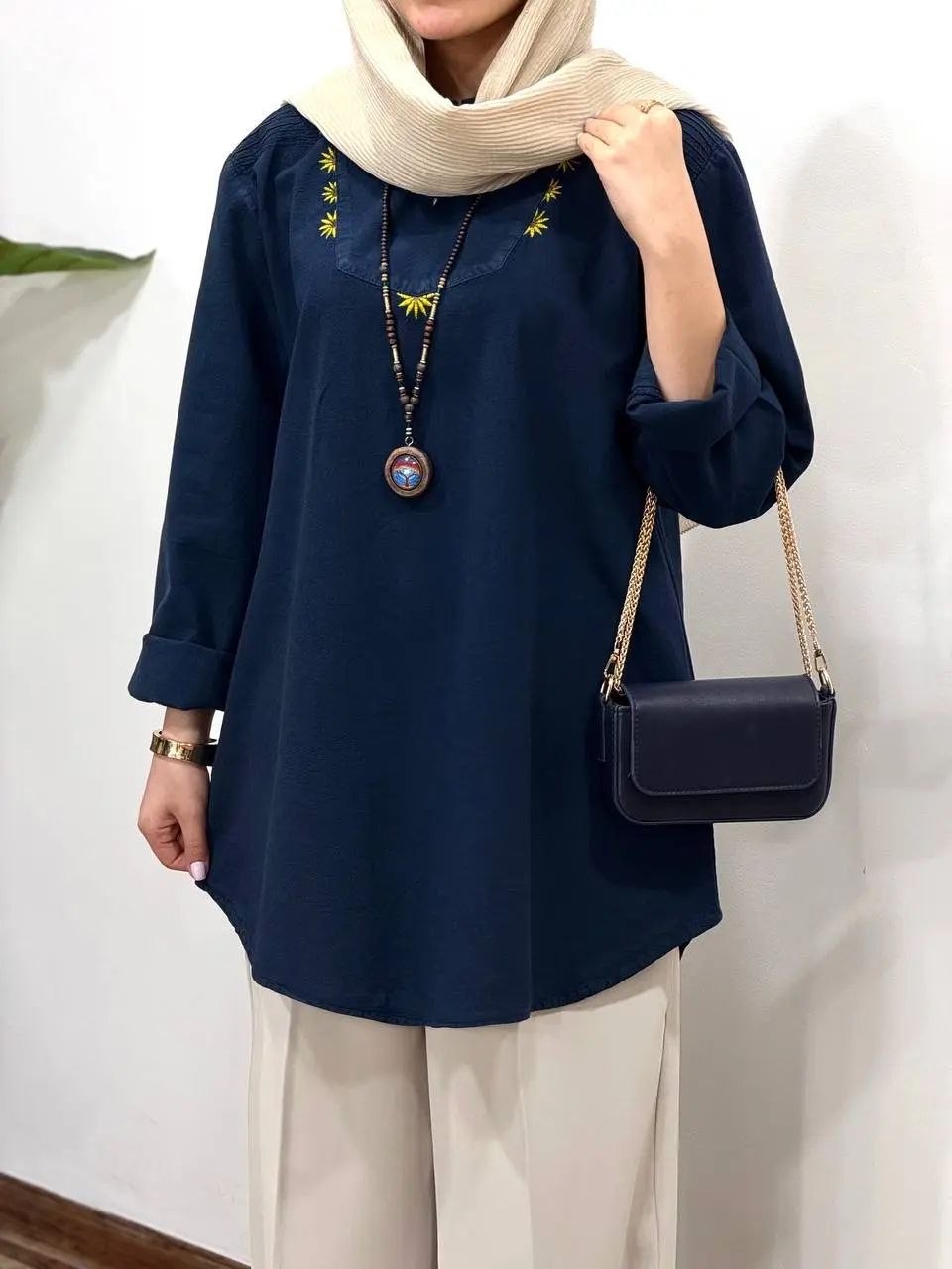 تونیک زنانه الیاف لنین مدل پونه