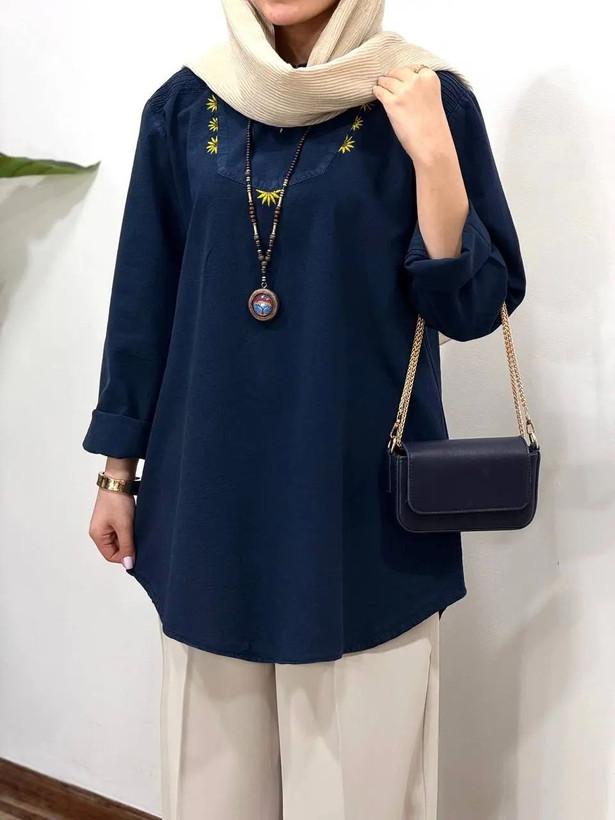 تونیک زنانه الیاف لنین مدل پونه