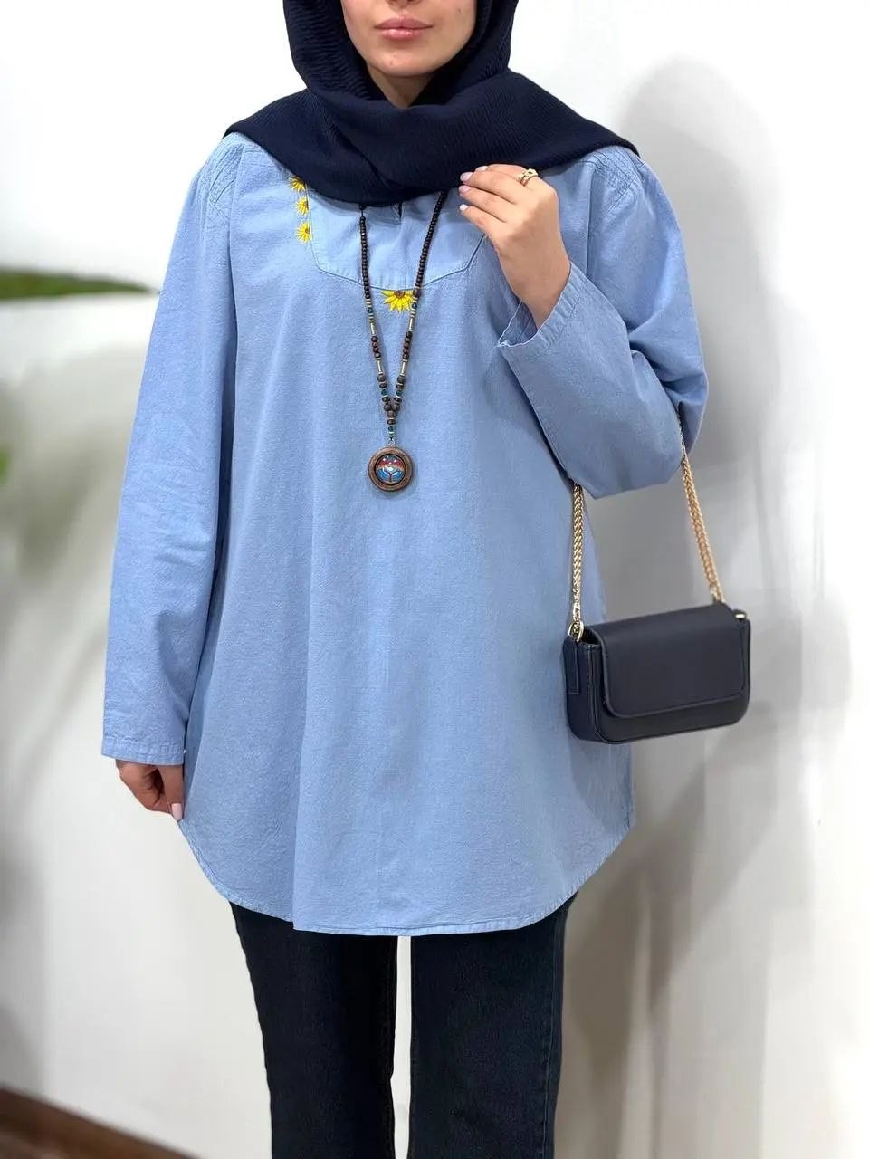 تونیک زنانه الیاف لنین مدل پونه