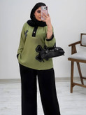 ست شومیزشلوار کنف و شانتون مدل هیلدا حراجی
