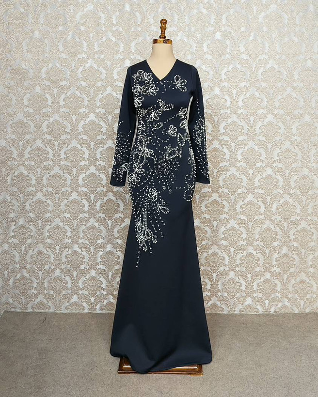 ماکسی مجلسی غواصی گرم بالا و سنگ و نگین کاری ساناز