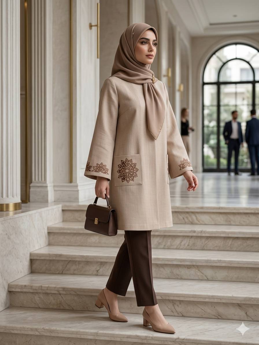 مانتو زنانه گلدوزی شیک و خاص شانتون اسلپ درجه یک خورشید
