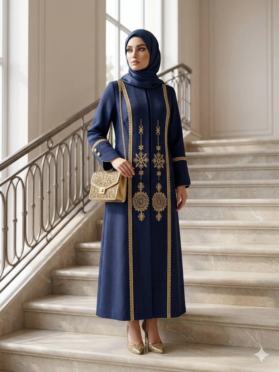 مانتو زنانه بلند شانتون اسلپ گلدوزی  درجه یک آوا