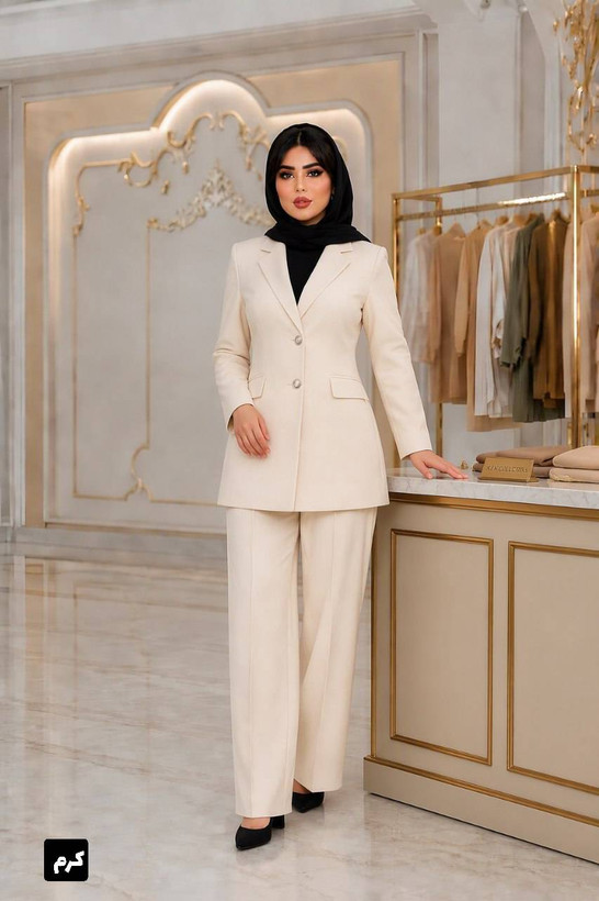مانتو شلوار اداری زنانه جنس بزیاق بانو