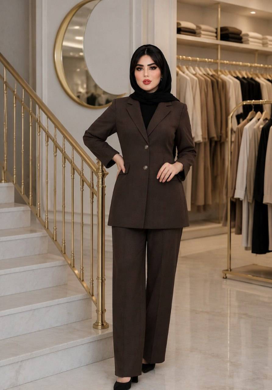 مانتو شلوار اداری زنانه  جنس بزیاق  بانو