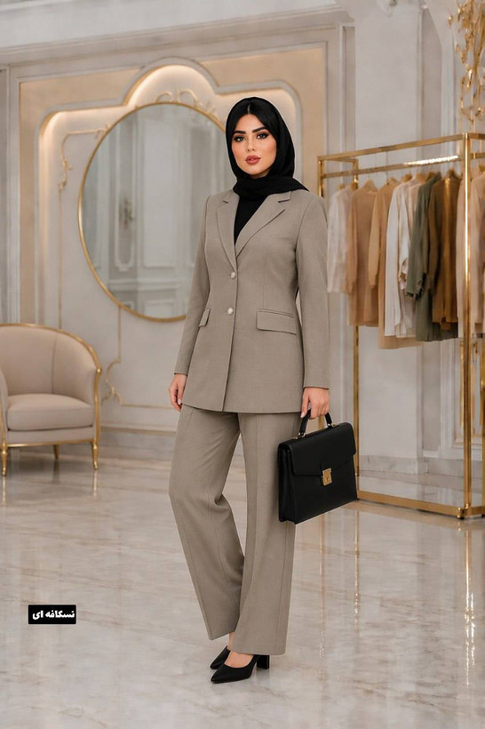 مانتو شلوار اداری زنانه جنس بزیاق بانو