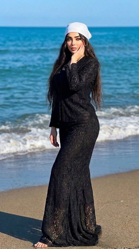 ست زنانه کت شلواردامنی گیپور دانتل آستردار خرجکار مروارید دریا