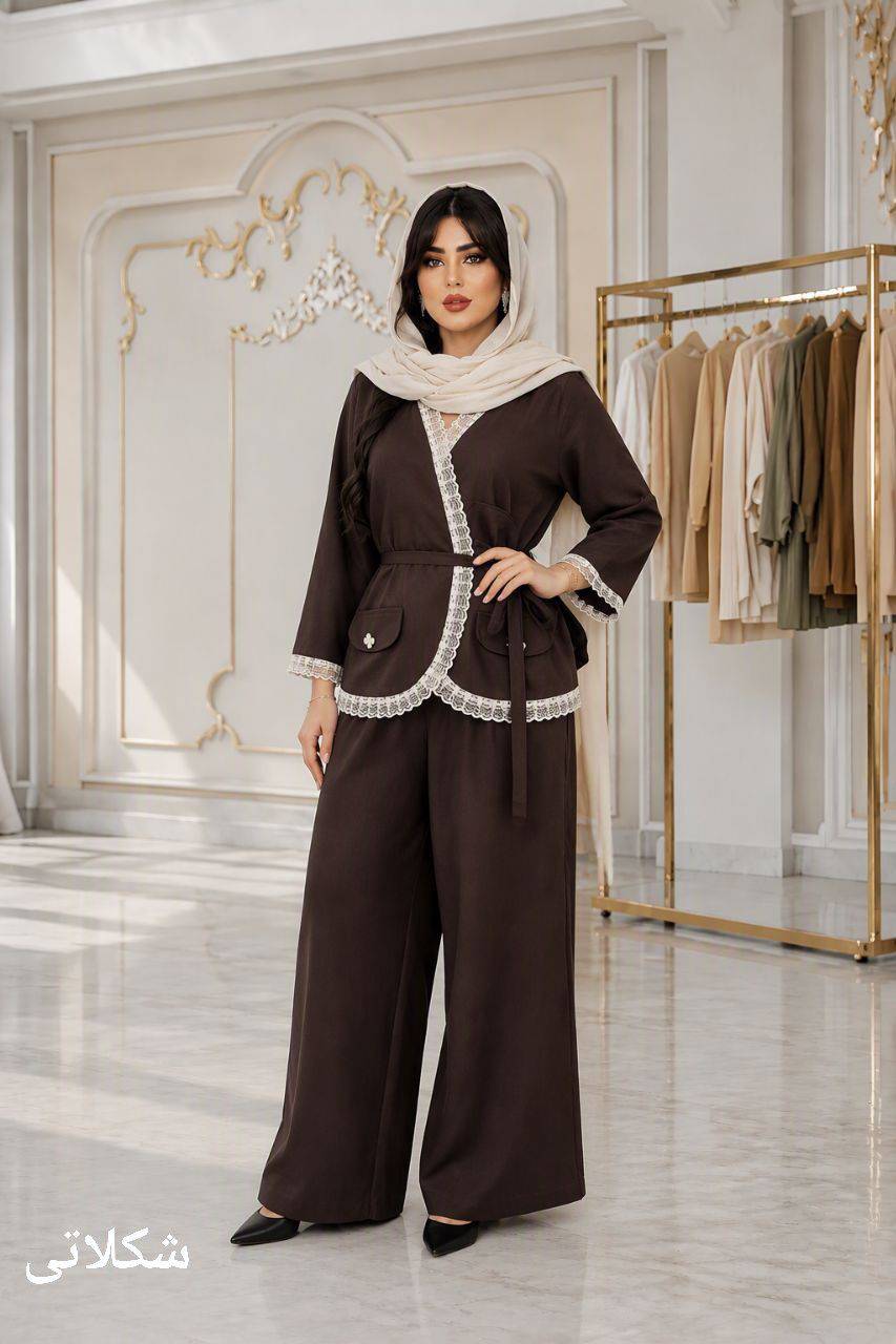 مانتو شلوار زنانه مازراتی مدل فاطمه