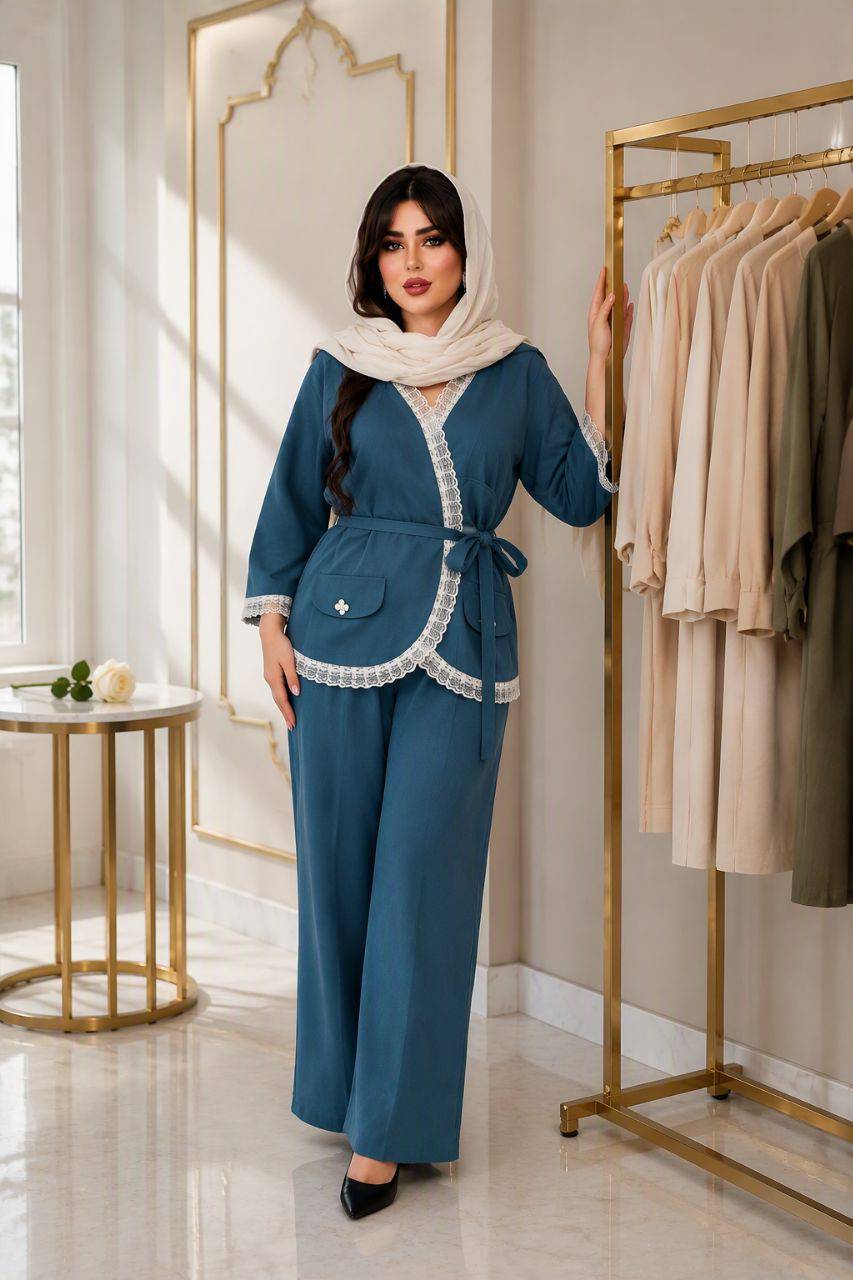 مانتو شلوار زنانه مازراتی مدل فاطمه