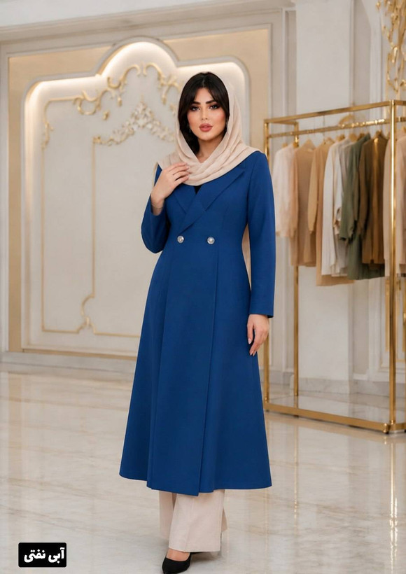 مانتو بلند زنانه جنس مازراتی مدل غزاله