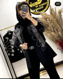 ست زنانه کت و شلوار مجلسی شیک و پرطرفدار گلبرگ
