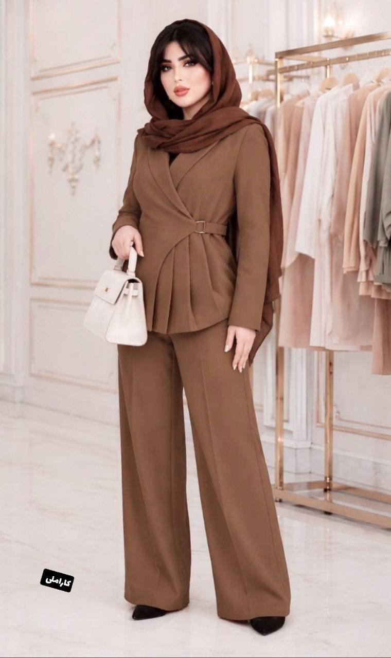 ست مانتو شلوار زنانه مازراتی مدل شمیم