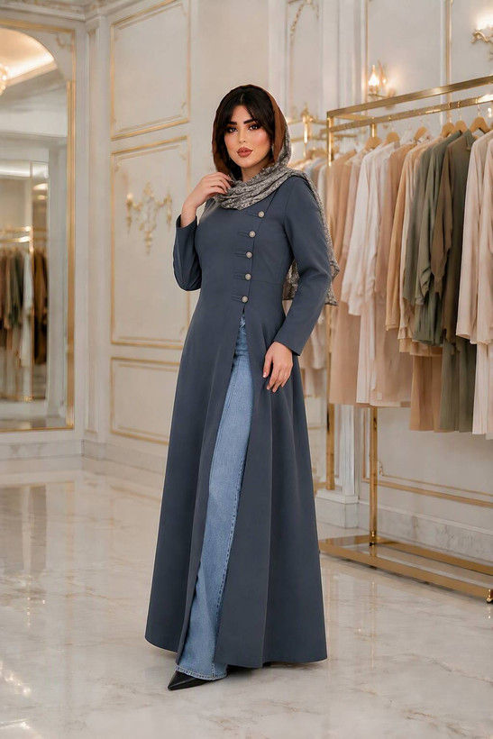 مانتو بلند زنانه بزیاق مدل صحرا
