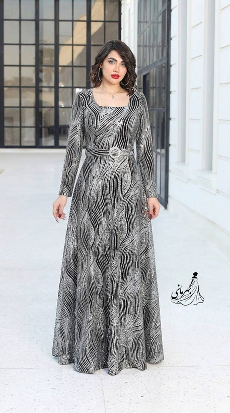 ماکسی زنانه زیبای سایز بزرگ جنس شاین برجسته پریچهر