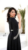 ماکسی مجلسی زنانه لمه درجه یک دیزاین شده با زنجیر مدل روشنا