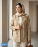 کت زنانه جذاب لنین درجه یک الی مناسب تمام فصل ها