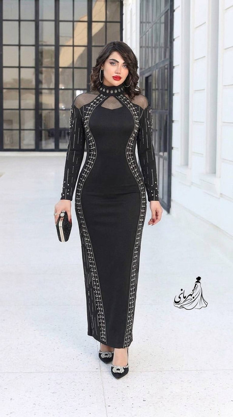 ماکسی مجلسی زنانه ثنا مازراتی درجه یک دیزاین شده با نگین و سنگ بدون ریزش