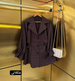 مانتو زنانه مازراتی سه دکمه کمرگت دار بانو