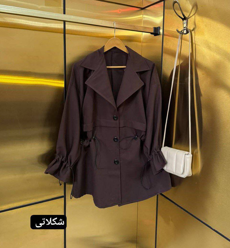 مانتو زنانه مازراتی سه دکمه کمرگت دار بانو