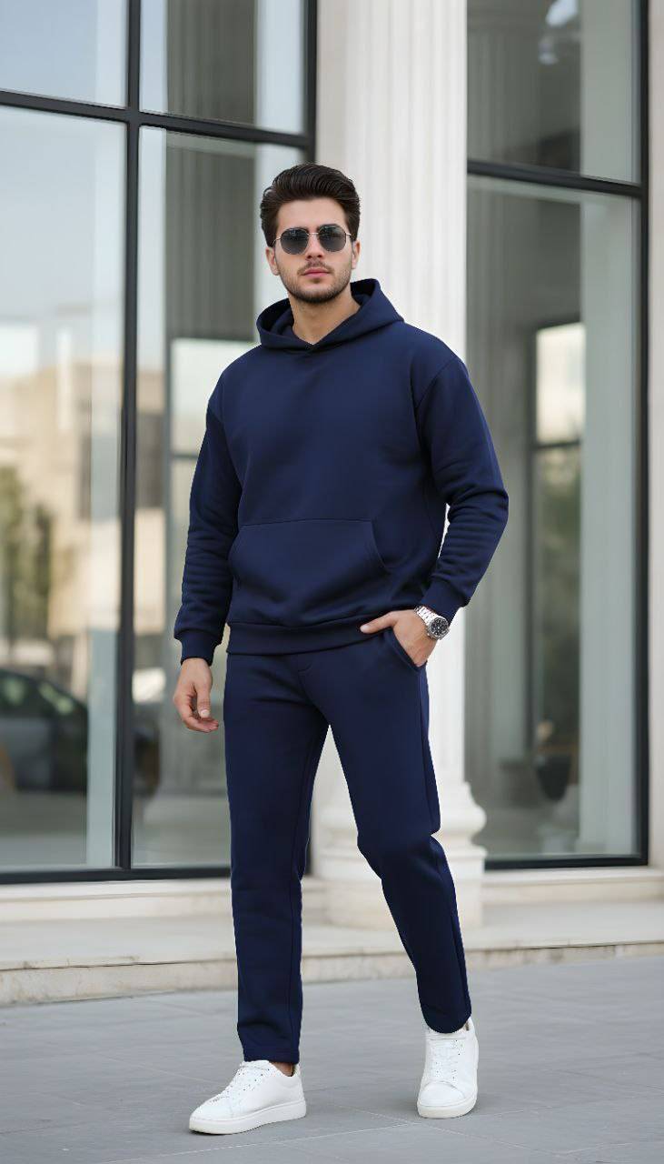 ست مردانه هودی شلوار گلکسی اسپان تو کرکی