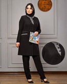 ست مانتو شلوار اداری زنانه ترکیبی پرشین ساده مدل سارگل