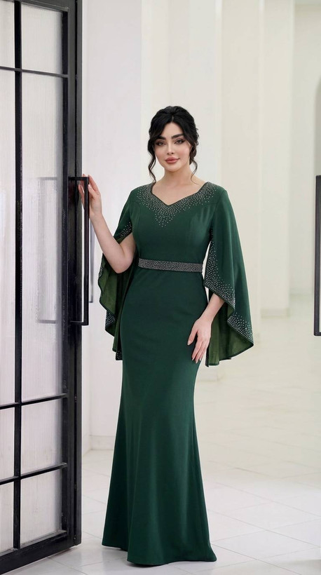 ماکسی مجلسی زنانه کرپ دالقیچ خرکار نگین مدل فرشته