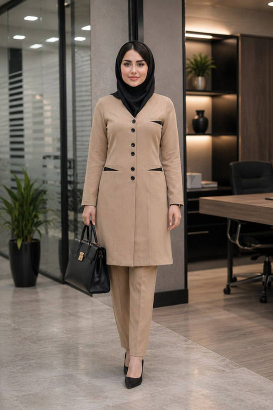 مانتو شلوار اداری زنانه مازراتی درجه یک مونا