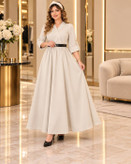 پیراهن زنانه بلند الیزه آنجولینا باکمربند