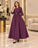 پیراهن زنانه بلند الیزه آنجولینا باکمربند