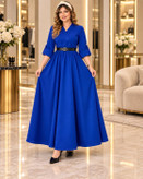 پیراهن زنانه بلند الیزه آنجولینا باکمربند