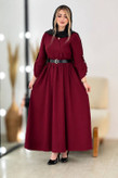 پیراهن زنانه بلند الیزه آنجولینا باکمربند