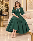 پیراهن عروسکی شانتون و خرجکار مازراتی مدل ژیلا