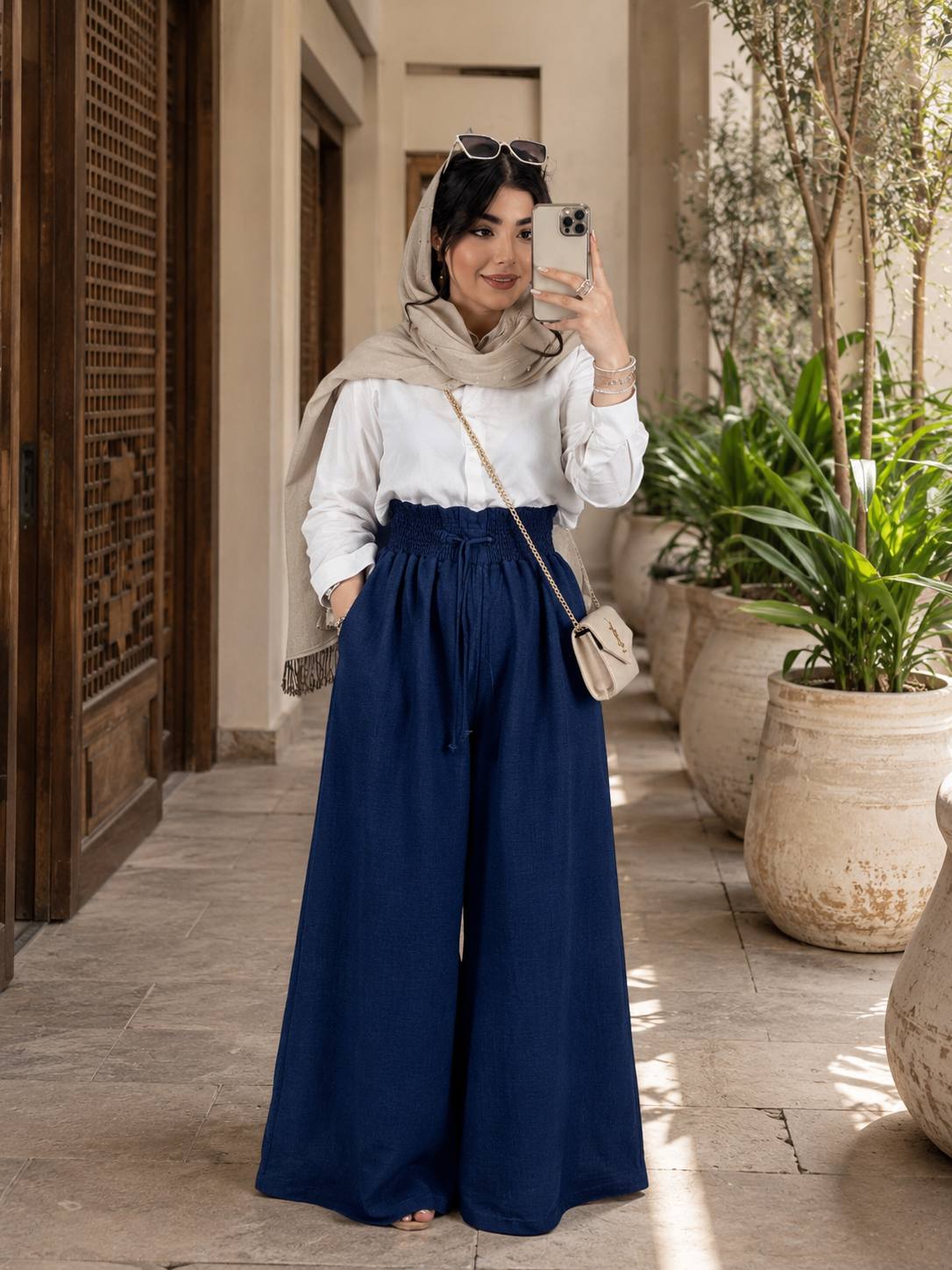 شلوار بگ زنانه شانتون صوفیا مدل ساتینا