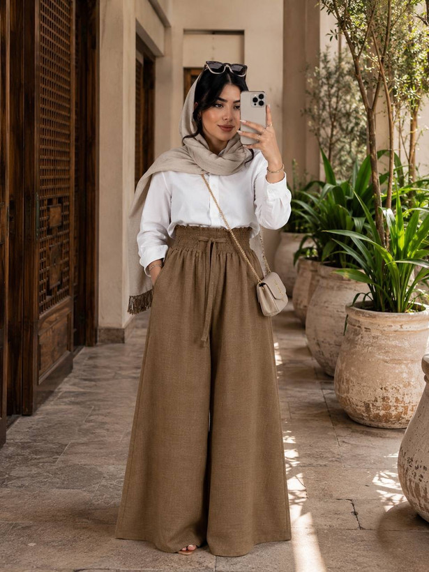 شلوار بگ زنانه شانتون صوفیا مدل ساتینا
